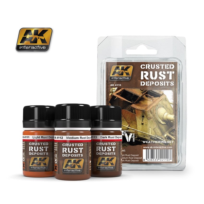 AK Interactive AK4110 Dépôts de rouille incrustés 3 x 35 ml