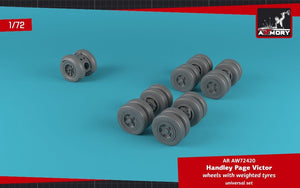 Armory Models AW72420 H.P. Victor wheels w/ weighted tires &amp;amp; front mudguard 1/72 – immagine 3