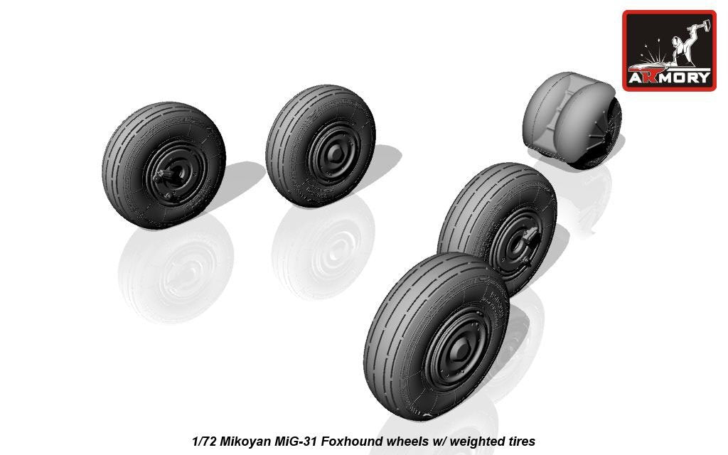 Armory Models AW72025 Mikoyan MiG-31 Foxhound wheels 1/72 – Bild 3