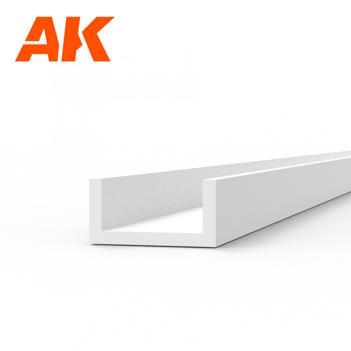 AK Interactive AK6555 CHANNEL 3.0 WIDTH X 350MM – STYRENE U CHANNEL – (4 UNITS) – immagine 2