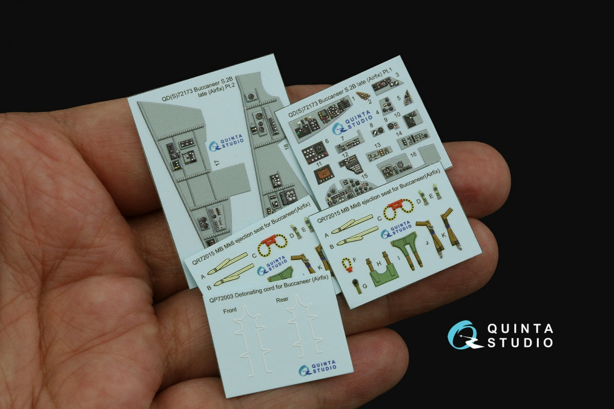 Quinta Studio QD72173 Blackburn Buccanneer S.2B Late 3D-Printed &amp;amp; colored Interior on decal paper (Airfix) 1/72 – image 2