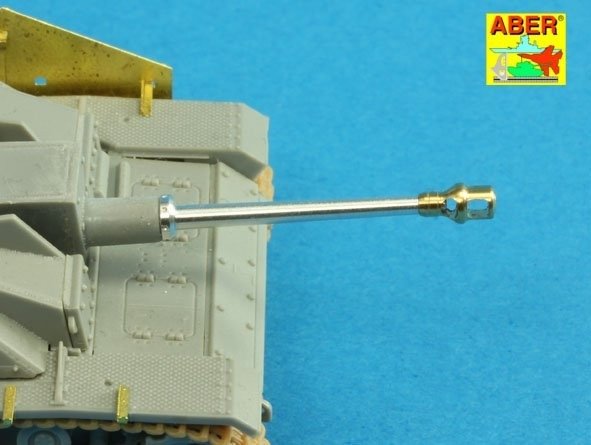 Aber 72L-53 Lufa do niemieckich dział pancernych StuG.III, Ausf.G wersja wczesna / German StuK.40 L/48 7,5 cm Barrel early model muzzle brake for StuG. III Ausf.F/8 and StuG. III Ausf.G early 1/72 – imagen 3
