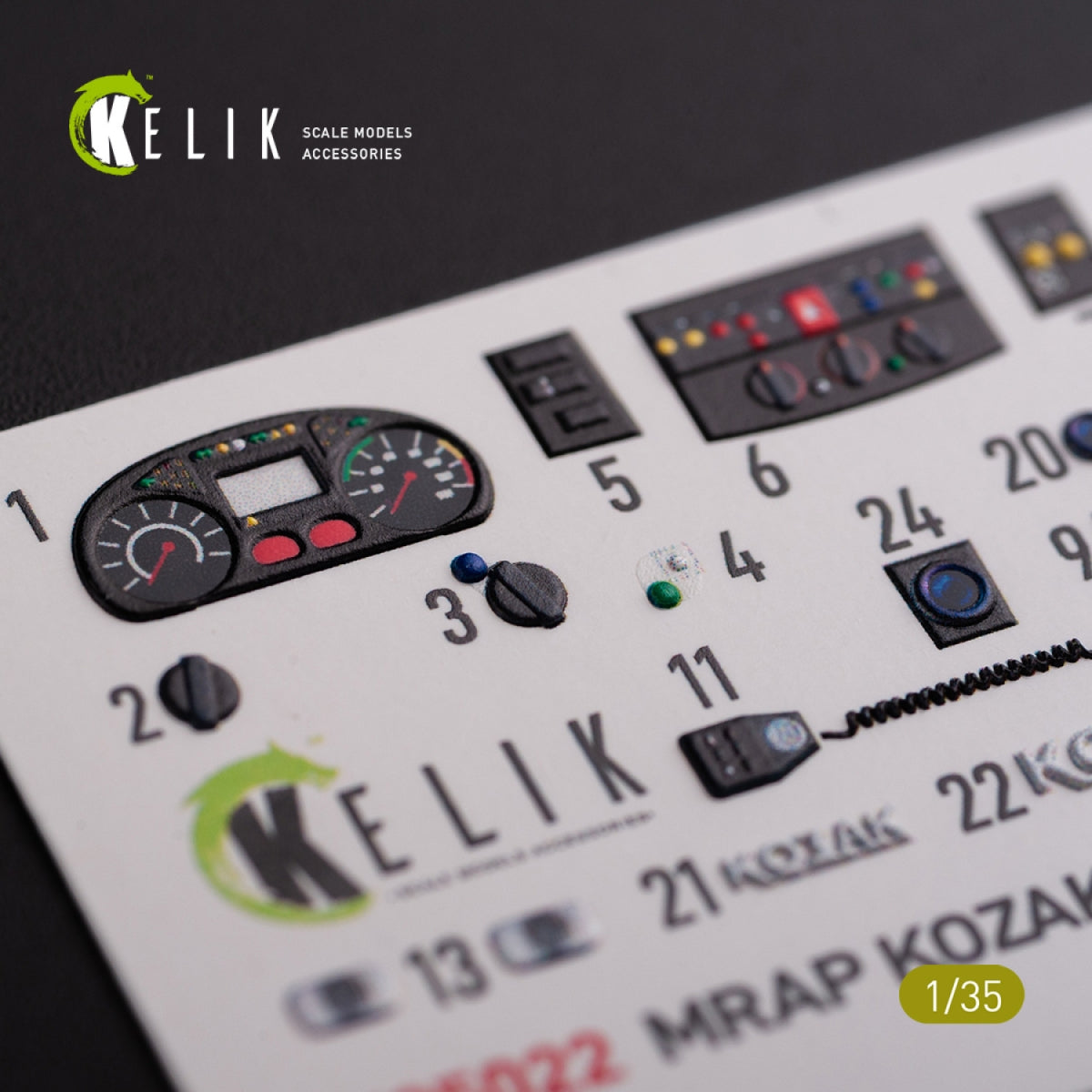 KELIK K35022 Kozak-001 Ukrainian MRAP 3D decals for ICM kit 1/35 – Bild 6