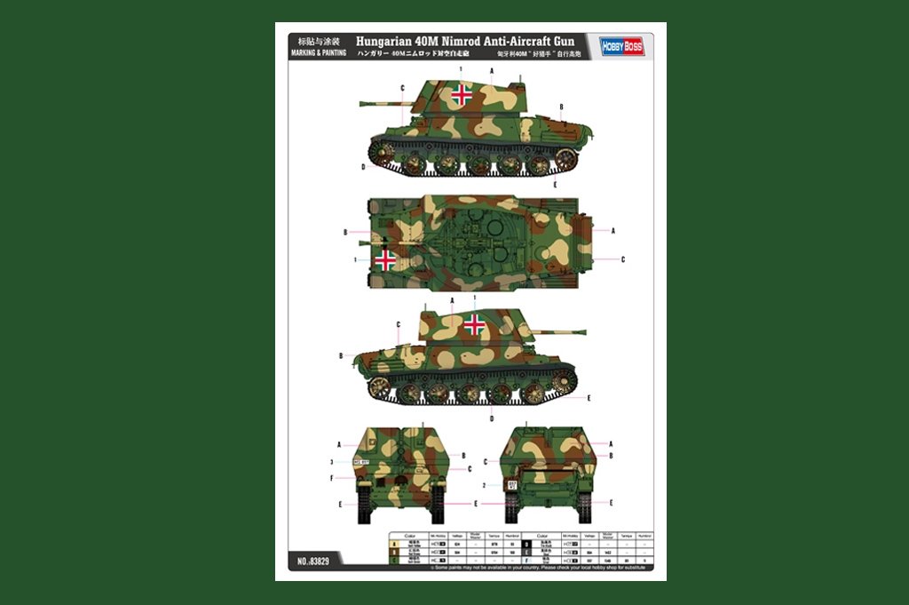 Hobby Boss 83829 Hungarian 40M Nimrod Anti-Aircraft Gun 1/35 – Bild 3