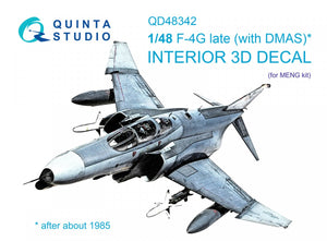 Quinta Studio QD48342 F-4G late 3D-Printed &amp;amp; coloured Interior on decal paper (Meng) 1/48