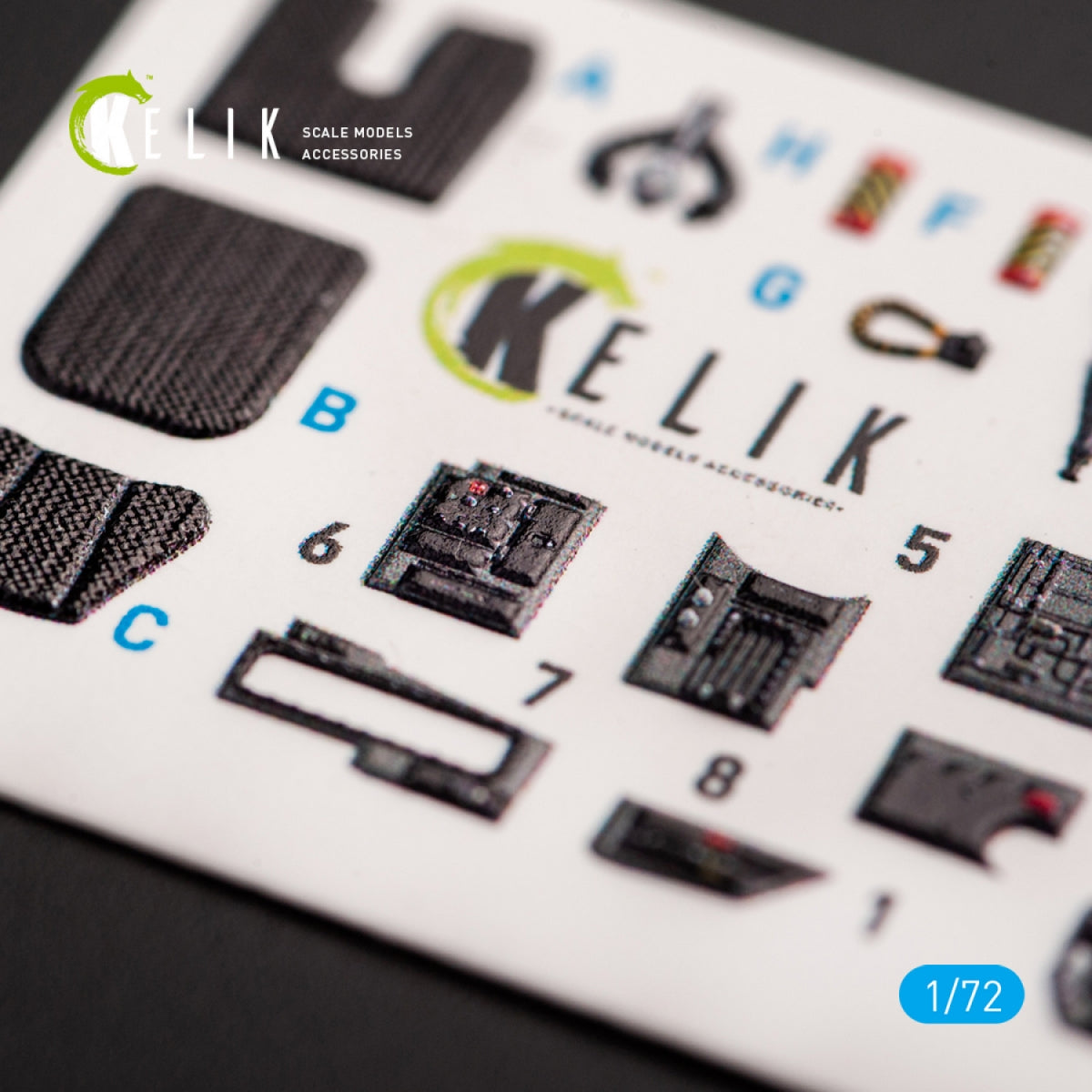 KELIK K72053 F-35A INTERIOR 3D DECALS FOR TAMIYA KIT 1/72 – immagine 2