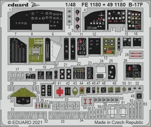 Eduard 491180 B-17F cockpit HKM 1/48 – imagen 2
