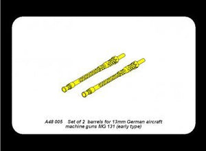 Aber A48 005 Set of 2 barrels for German 13mm aircraft machine guns MG 131 (early type) 1/48 – immagine 4