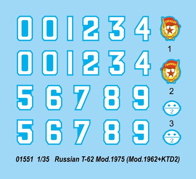 Trumpeter 01551 Russian T-62 Mod.1975 (Mod.1962+KTD2) – Bild 5