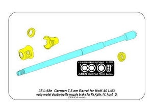 Aber 35L-068N Lufa 75mm KwK40L/43 z wczesnym hamulcem wylotowym do niemieckich czołgów Panzer IV Ausf.G 1/35 – Bild 2