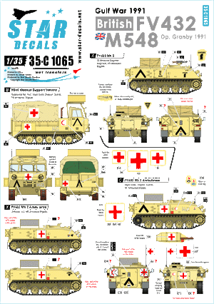 Star Decals 35-C1065 Maquettes britanniques FV432 et M548 au 1/35