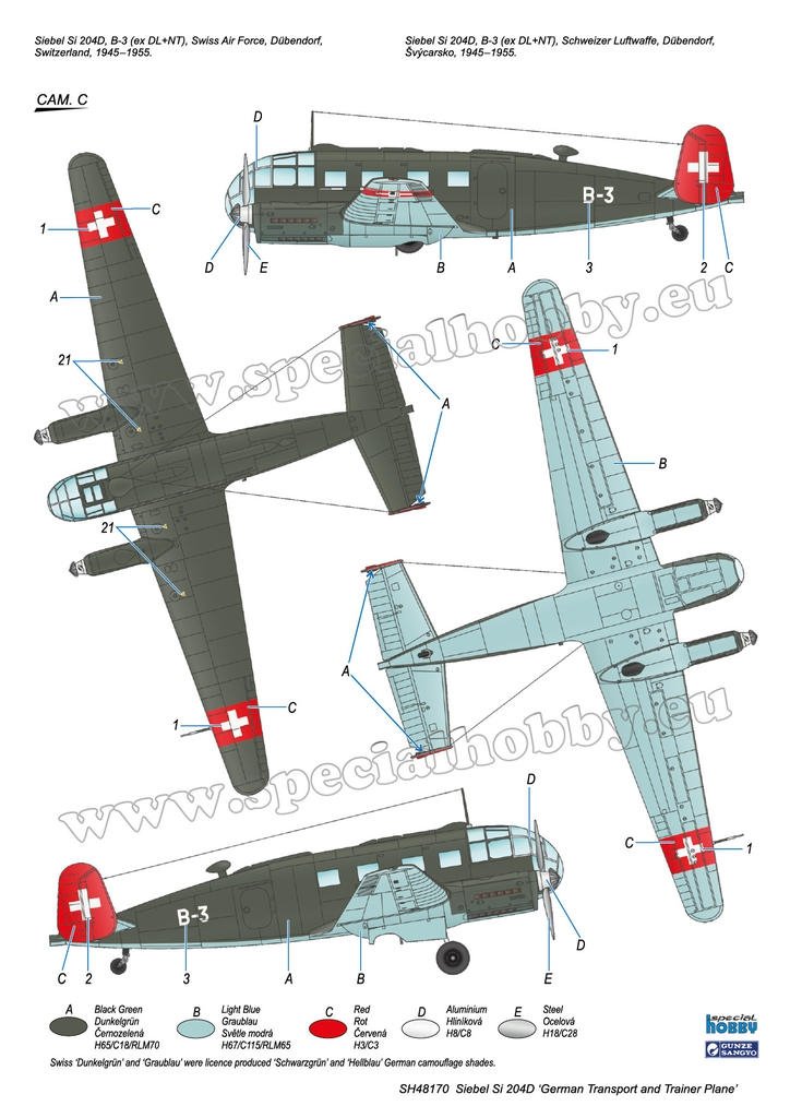 Special Hobby 48170 Siebel Si 204D &amp;#39;German Transport and Trainer Plane&amp;#39; 1/48 – immagine 4