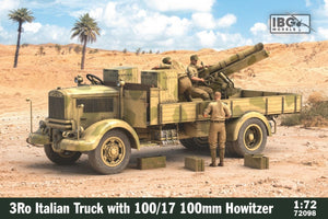Camion italien IBG 72098 3Ro avec obusier de 100 mm 100/17, échelle 1/72