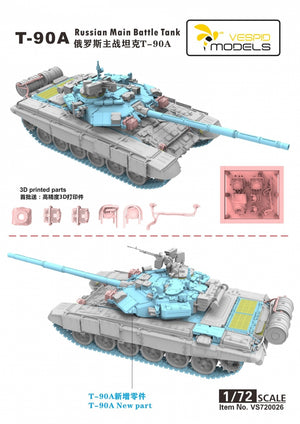Vespid Models VS720026 T-90A Main Battle Tank 1/72 – immagine 3