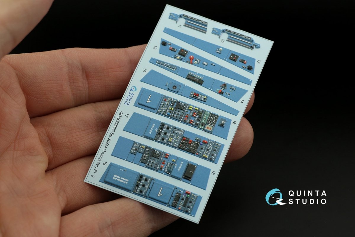 Quinta Studio QDS-32095 Su-30SM 3D-Printed &amp;amp; coloured Interior on decal paper (conversion for Trumpeter Su-30MKK) (Small version) 1/32 – immagine 7