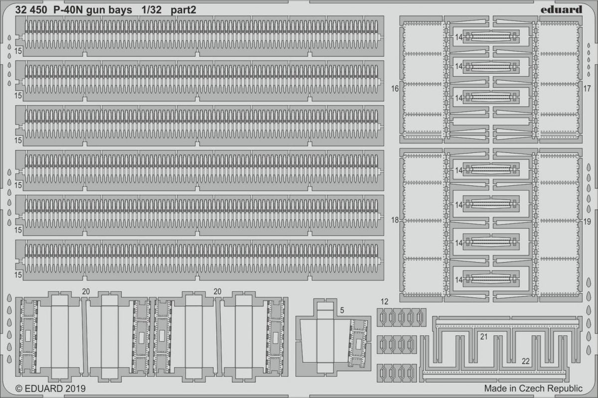 Eduard 32450 P-40N gun bays 1/32 TRUMPETER – Bild 2