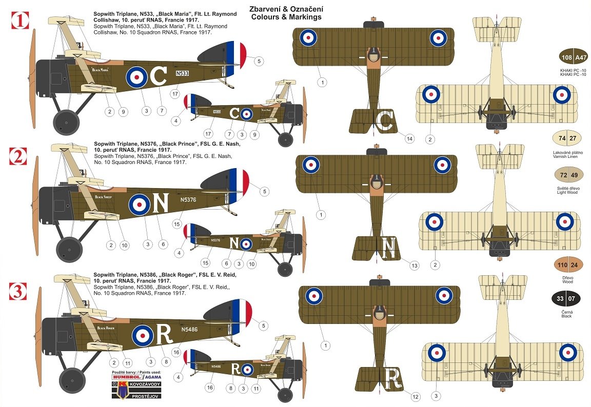 Kozavody Prostejov KPM0181 Sopwith Triplane Black Flight 1/72 – immagine 2