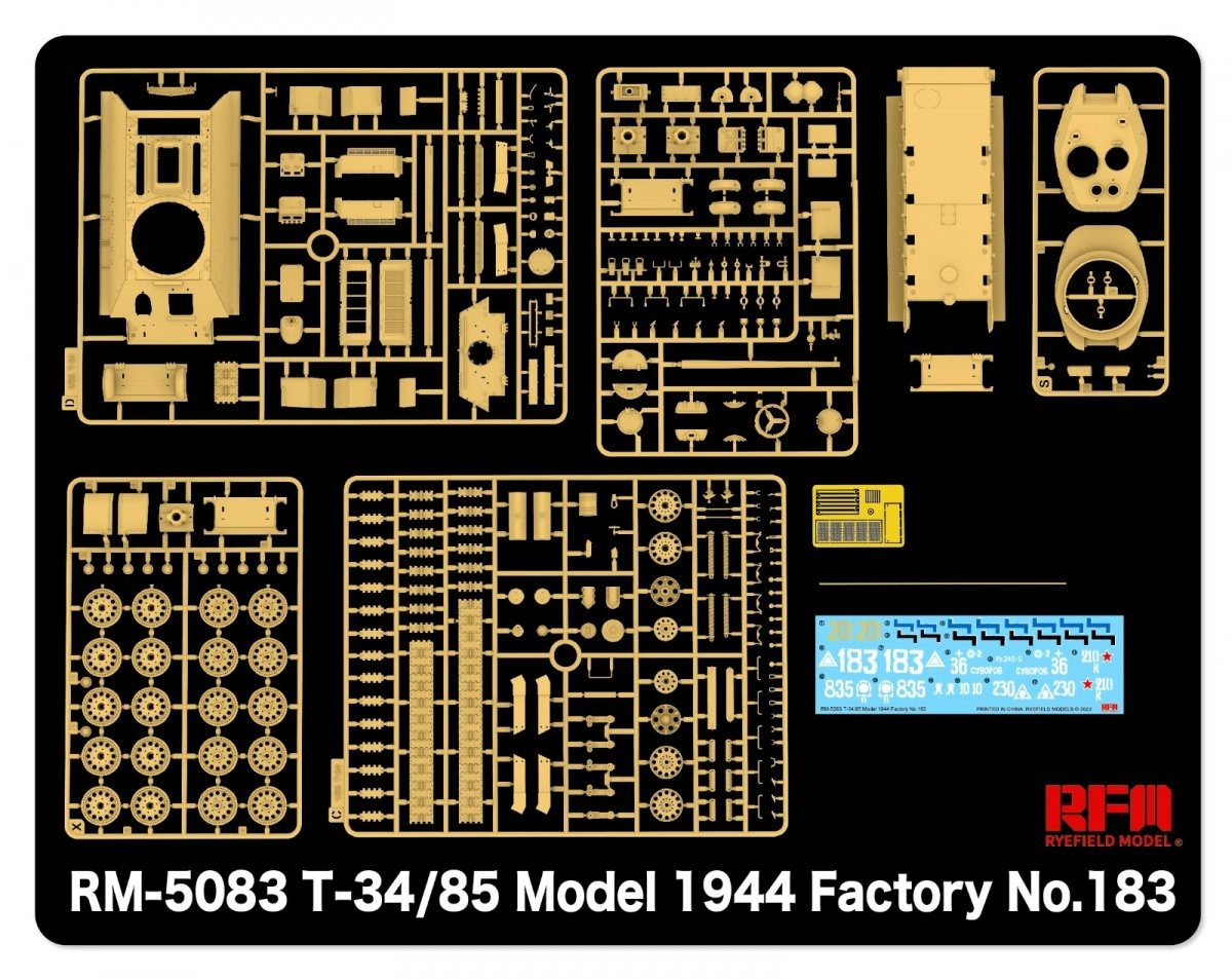 Rye Field Model 5083 T-34/85 Model 1944 Factory No.183 1/35 – immagine 3