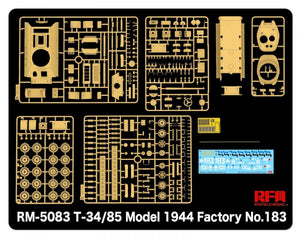Rye Field Model 5083 T-34/85 Model 1944 Factory No.183 1/35 – immagine 3