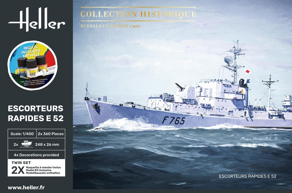 Heller 57094 Escorteurs Rapides E 52 Starter Kit 1/400 – imagen 2