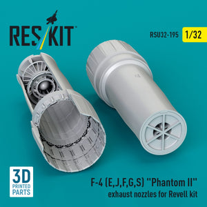 RESKIT RSU32-0195 F-4 (E, J, F, G, S) &amp;quot;Phantom II&amp;quot; exhaust nozzles for Revell kit (3D Printed) 1/32 – imagen 2