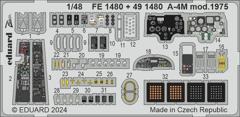 Eduard BIG49435 A-4M Mod. 1975 detail set for Magic Factory 1/48 – Bild 6