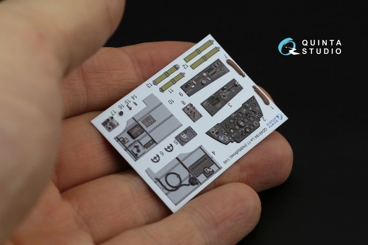 Quinta Studio QD48184 La-11 3D-Printed &amp;amp; coloured Interior on decal paper (HobbyBoss) 1/48 – Bild 4