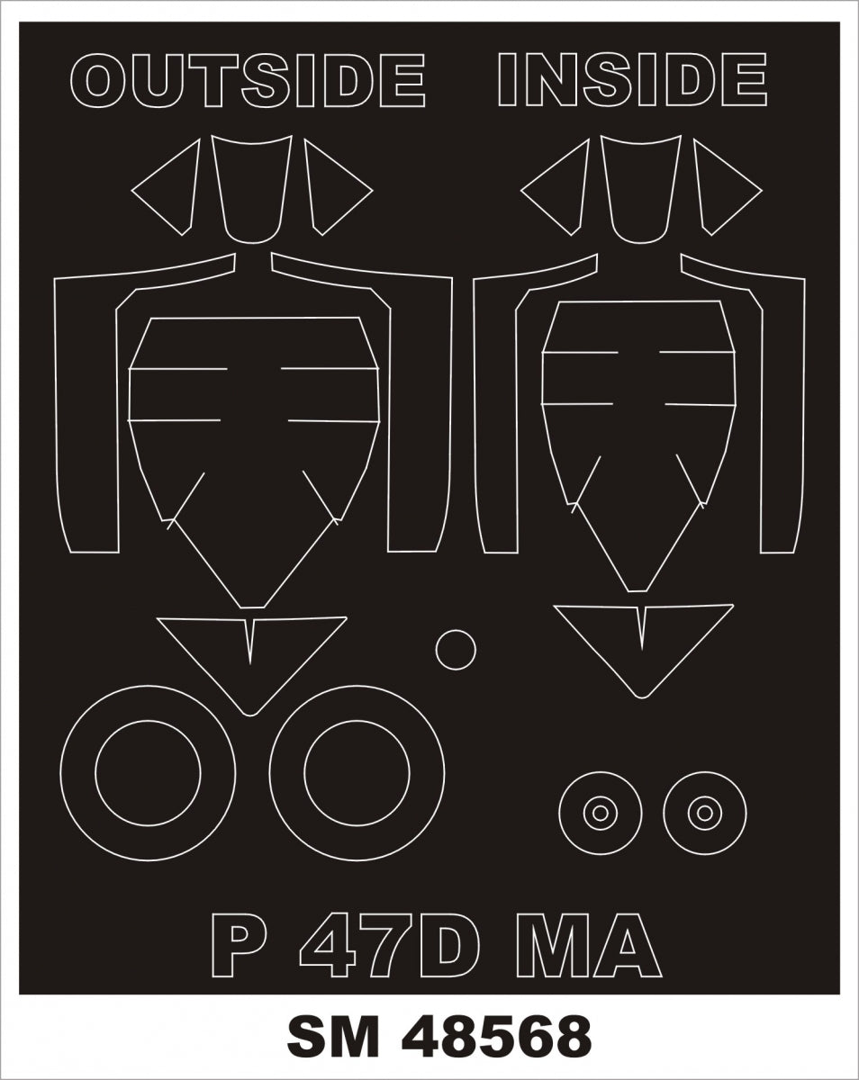 Montex SM48568 P-47D BUBBLETOP for MINIART 1/48