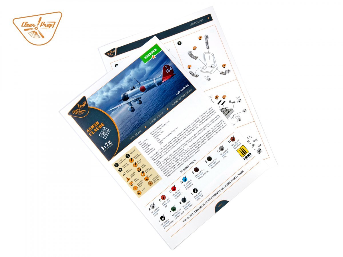 Clear Prop! CP72006 A5M2b Claude early version STARTER KIT 1/72 – Bild 4