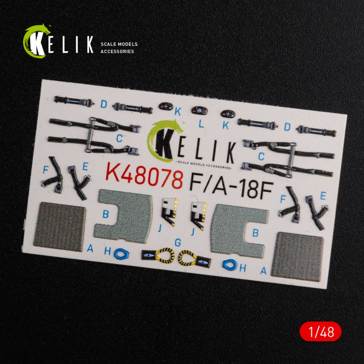KELIK K48078 F/A-18F Super Hornet interior 3D decals for MENG kit 1/48 – Bild 3