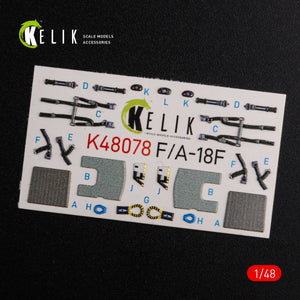 KELIK K48078 F/A-18F Super Hornet interior 3D decals for MENG kit 1/48 – Bild 3
