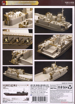 AFV Club AG35052 Photo-Etched Conversion Kit for U.S. Navy LCT Mk.6 1/350 – immagine 2