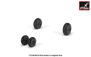 Armory Models AW72052 Mil Mi-24 Hind wheels w/ weighted tires 1/72 – imagen 2