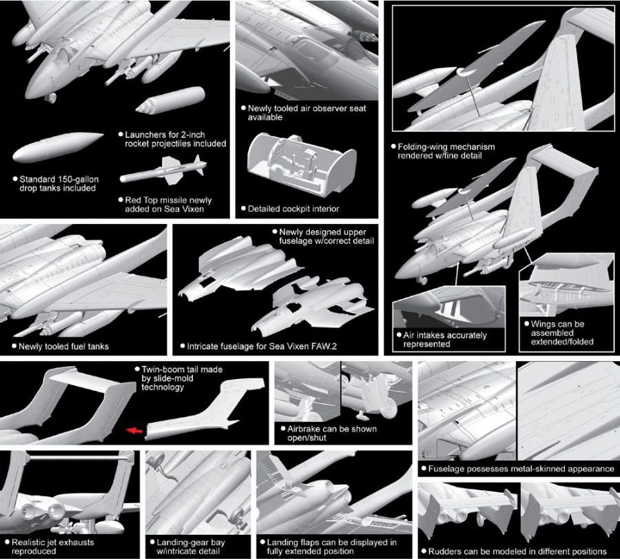 Cyber Hobby 5105 Sea Vixen FAW.2 1/72 – immagine 4