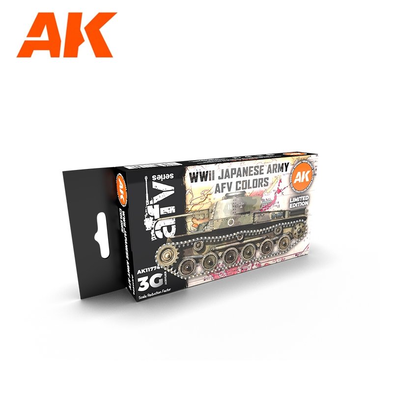 AK Interactive AK11774 Couleurs des véhicules blindés de l'armée japonaise de la Seconde Guerre mondiale 6x17 ml