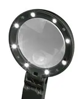 Lightcraft LC1950 Foldable LED Magnifier with Inbuilt Stand / Szkło powiększające LED, składane, USB, powiększenie 5x – Bild 2