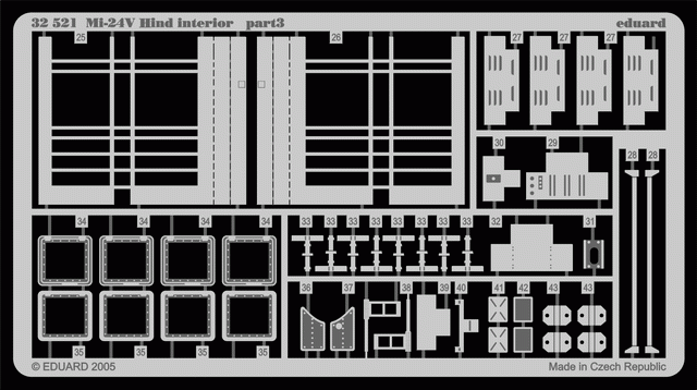 Eduard 32521 Mi-24V Hind interior 1/35 TRUMPETER – imagen 2