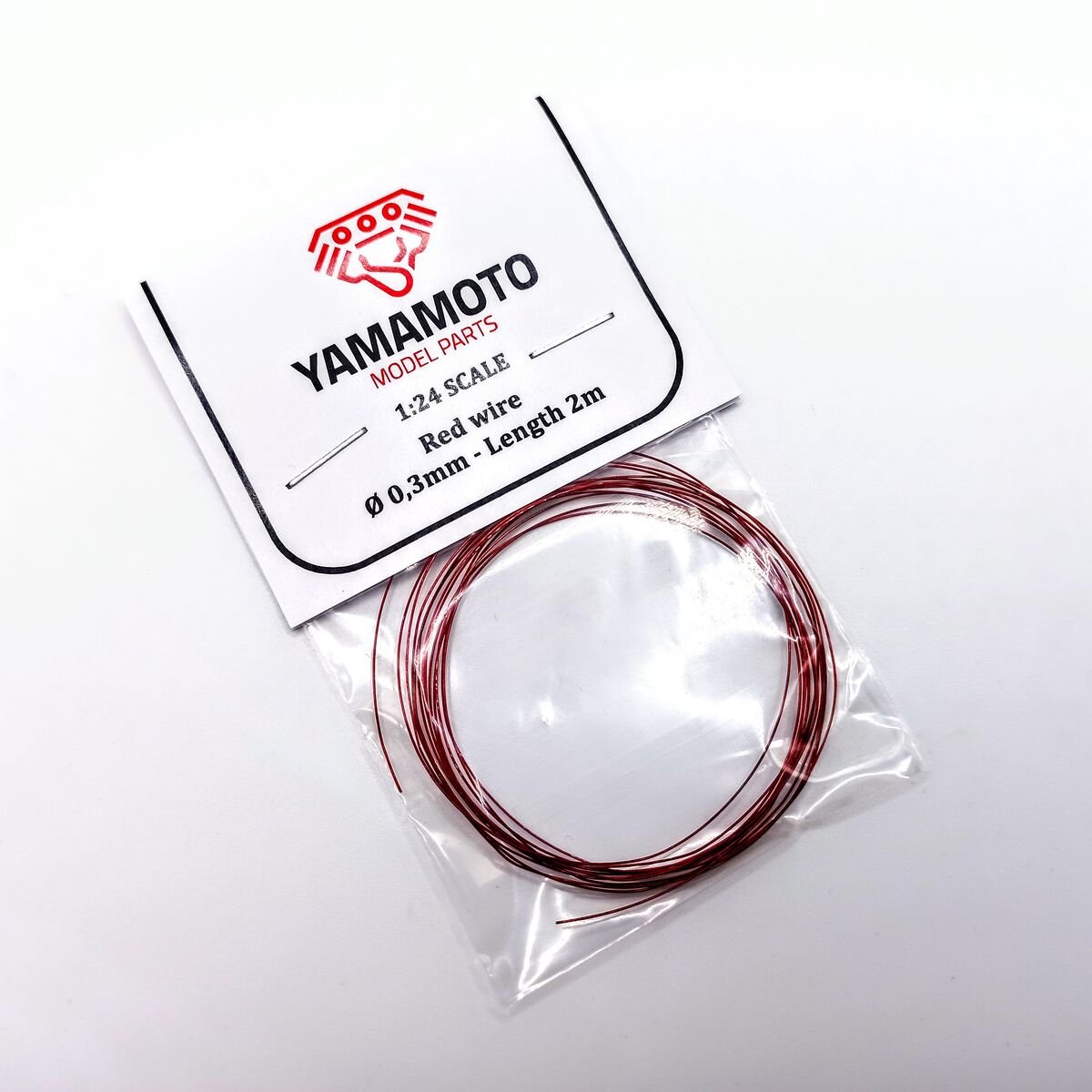 Yamamoto Model Parts YMPTUN74 Black red 0.3mm 2m 1/24