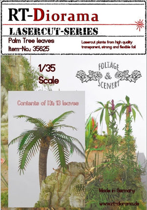 RT-Diorama 35625 Feuilles de palmier, 13 pièces, échelle 1/35