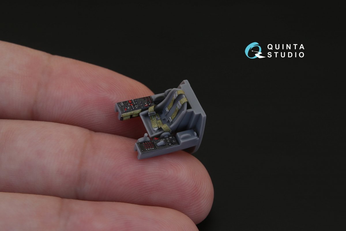 Intérieur imprimé en 3D et coloré sur papier décalcomanie Quinta Studio QD72022 F4U-1A Corsair (pour maquette Tamiya) au 1/72 – image 4