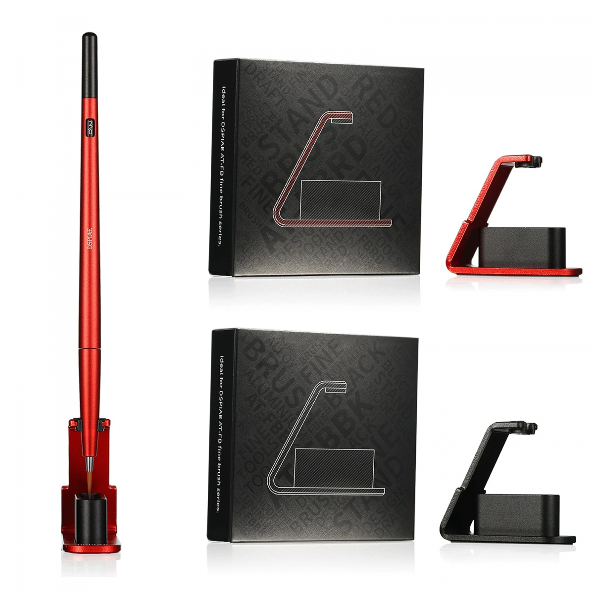 Support pour pinceaux fins DSPIAE AT-FBRD - Rouge – image 2