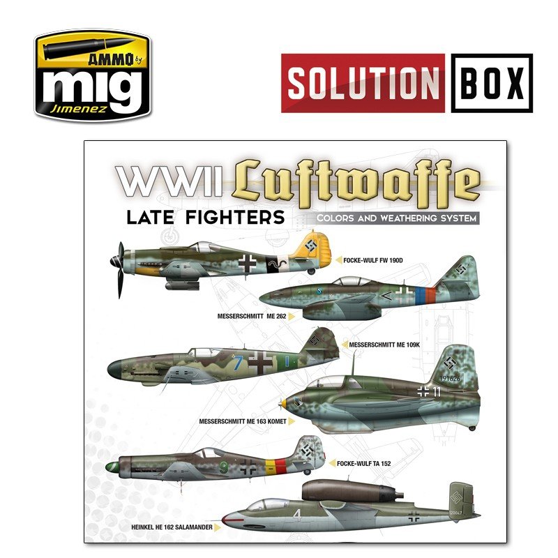 AMMO of Mig Jimenez 7702 WWII LUFTWAFFE LATE FIGHTERS SOLUTION BOX – immagine 8