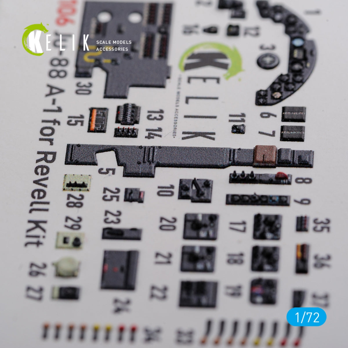 KELIK K72106 Ju-88 A-1 interior 3D decals for Revell kit 1/72 – imagen 7
