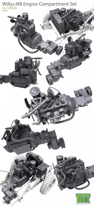 T-Rex Studio TR35052 Willys MB Engine Compartment Set for TAKOM 1/35 – zdjęcie 4
