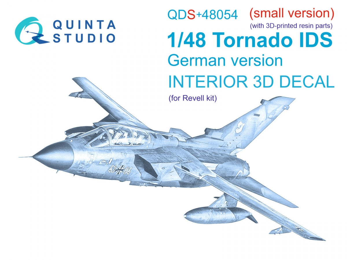 Quinta Studio QDS+48054 Tornado IDS German 3D-Printed &amp;amp; coloured Interior on decal paper (Revell) (small version) (with 3D-printed resin parts) 1/48
