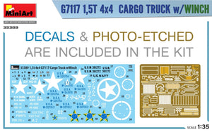 MiniArt 35389 G7117 1,5T 4×4 CARGO TRUCK w/WINCH 1/35 – Bild 4