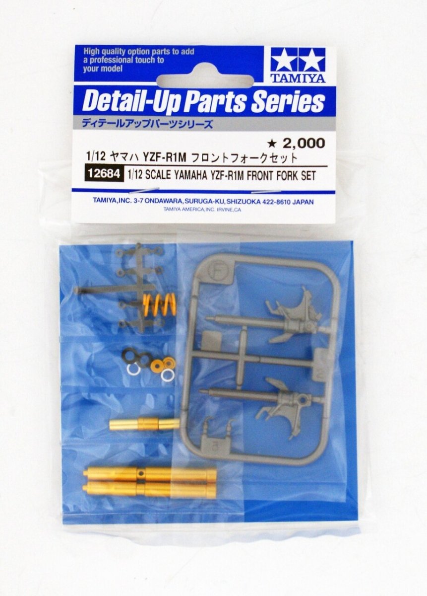 Tamiya 12684 Yamaha YZF-R1M - Front Fork Set (For Tamiya 14133) 1/12 – immagine 2