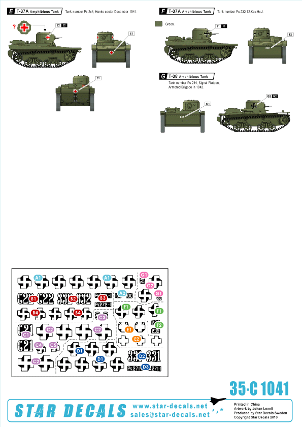 Star Decals 35-C1041 Finnish Tanks in WW2 # 5 1/35 – imagen 2