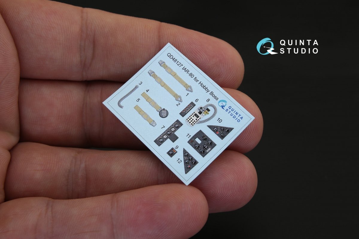 Intérieur imprimé en 3D et coloré sur papier décalcomanie Quinta Studio QD48127 IAR-80 (pour kit HobbyBoss) 1/48 – image 2