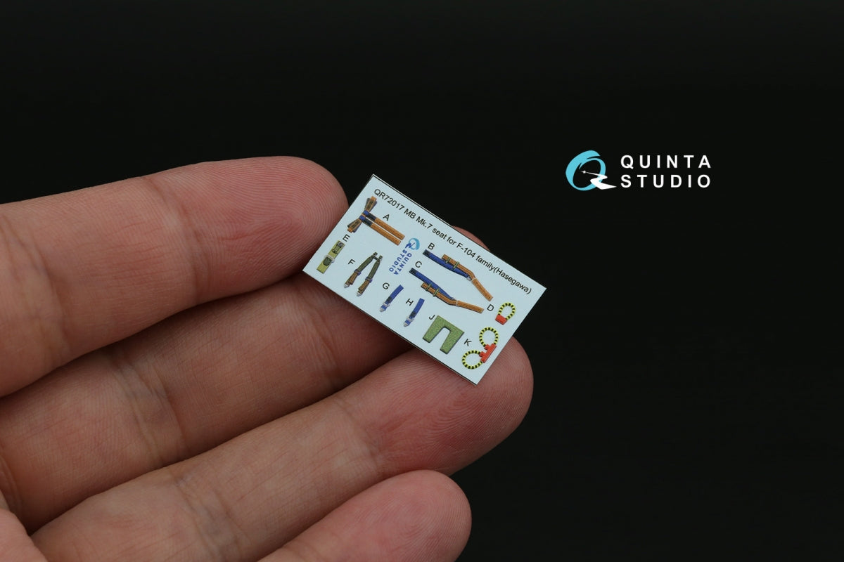 Quinta Studio QD72101 F-104S 3D-Printed &amp;amp; coloured Interior on decal paper (Hasegawa) 1/72 – zdjęcie 6